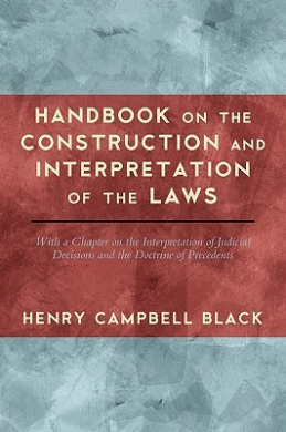 Handbook on the Construction and Interpretation of the Law cover