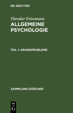 Grundprobleme (Sammlung Gschen) cover