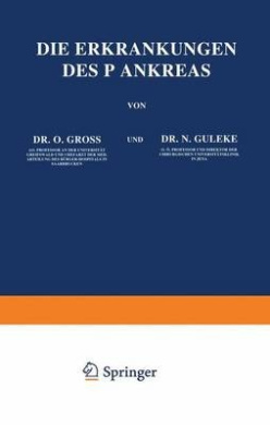 Die Erkrankungen Des Pankreas (Enzyklopaedie Der Klinischen Medizin) cover