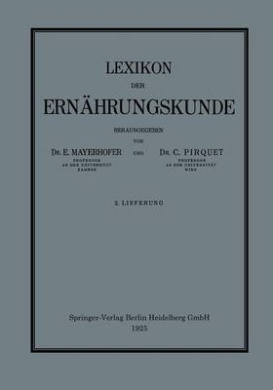Lexikon Der Ernhrungskunde cover