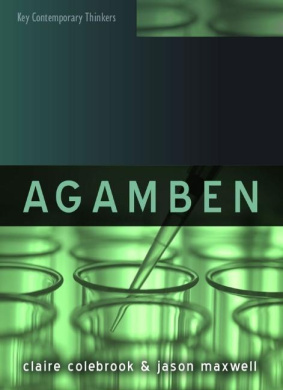 Agamben (Key Contemporary Thinkers) cover