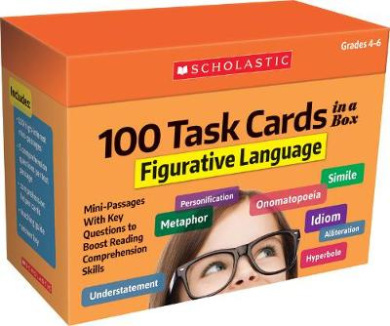 100 Task Cards in a Box: Figurative Language: Mini-Passages with Key Questions to Boost Reading Comprehension Skills cover